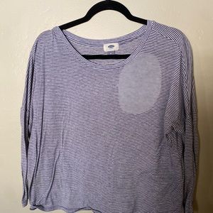 Old Navy Black and White Long Sleeve Tee